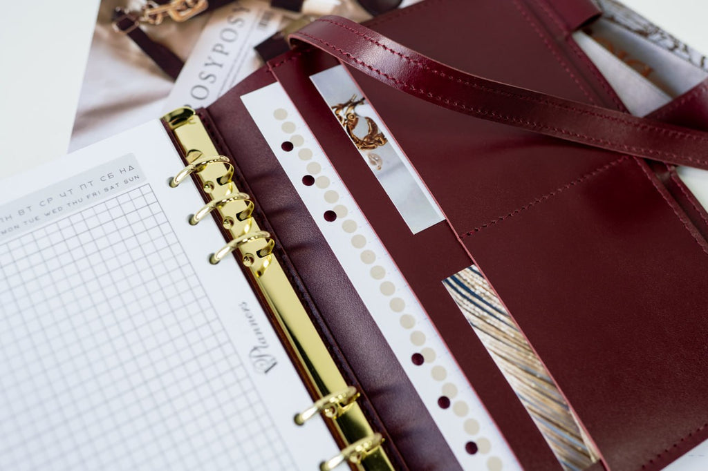 Leather cover A5 - for documents A5 and A4 size.