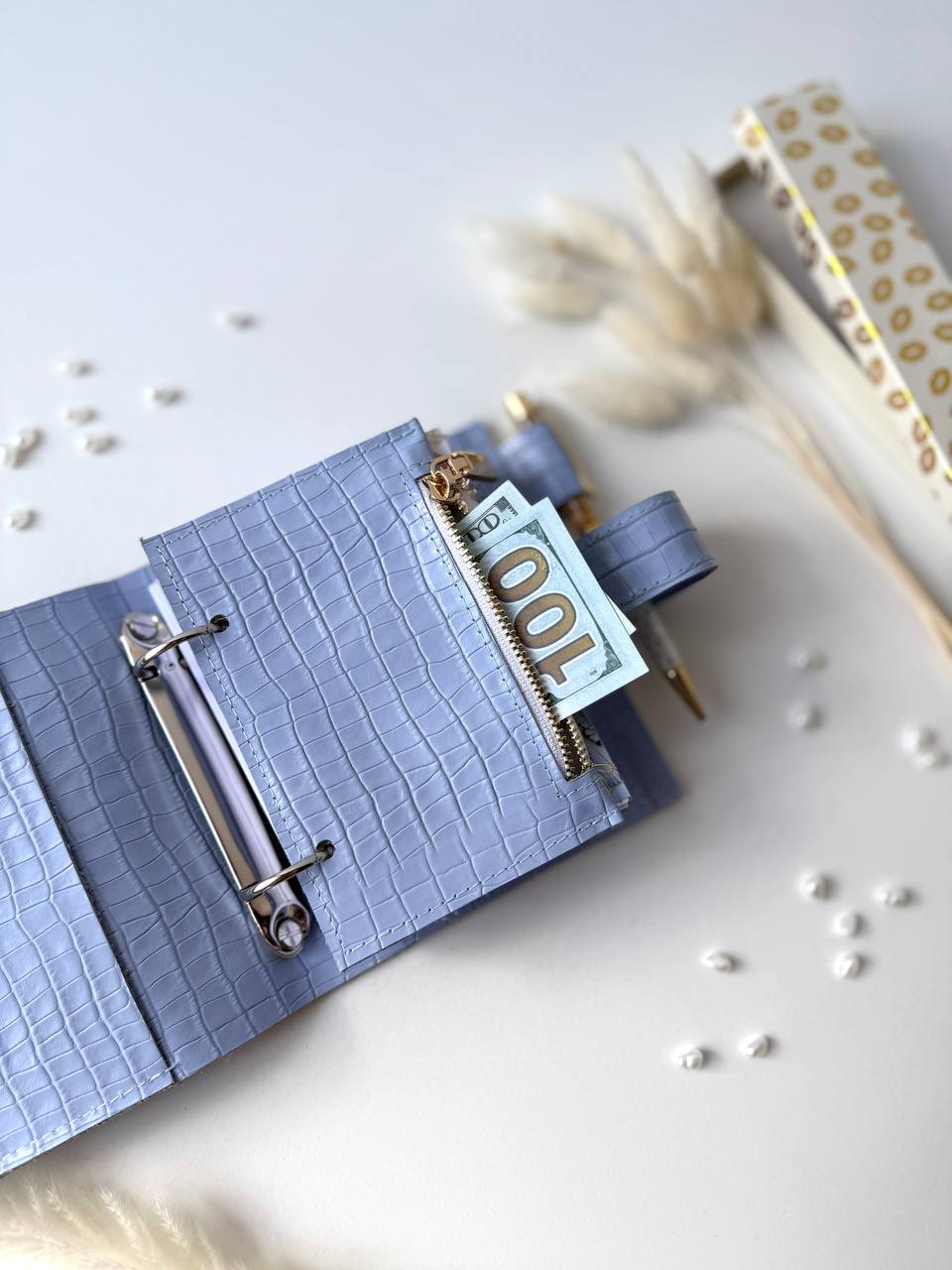 Leather mini planner A7, mini planner,personal size, study stationery, passport size notebook, leather wallet binder planner daily.