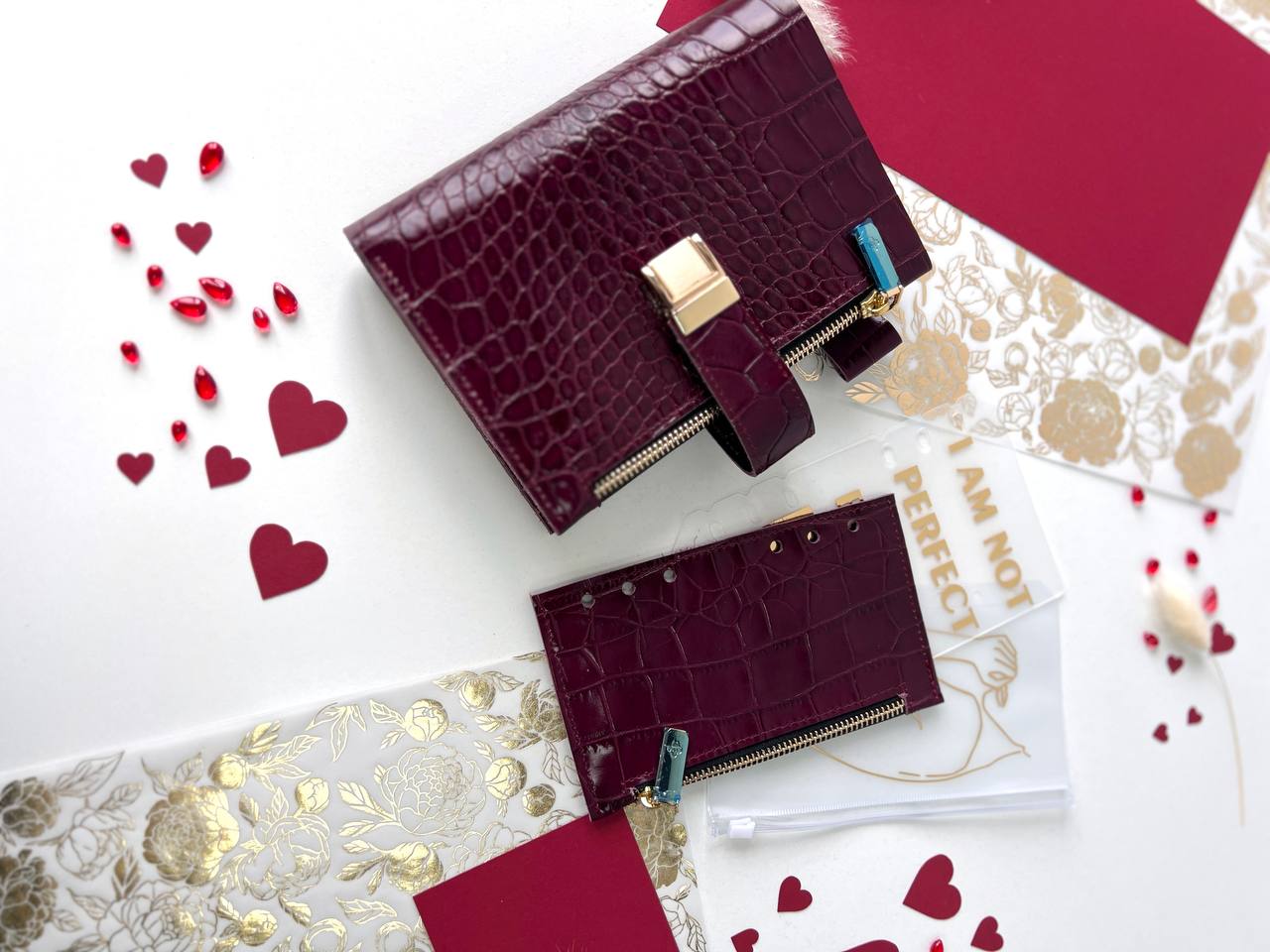 A6 leather double planner cover binder 6 rings binder, dated planner, leather planner, gift for her, medium size planner.