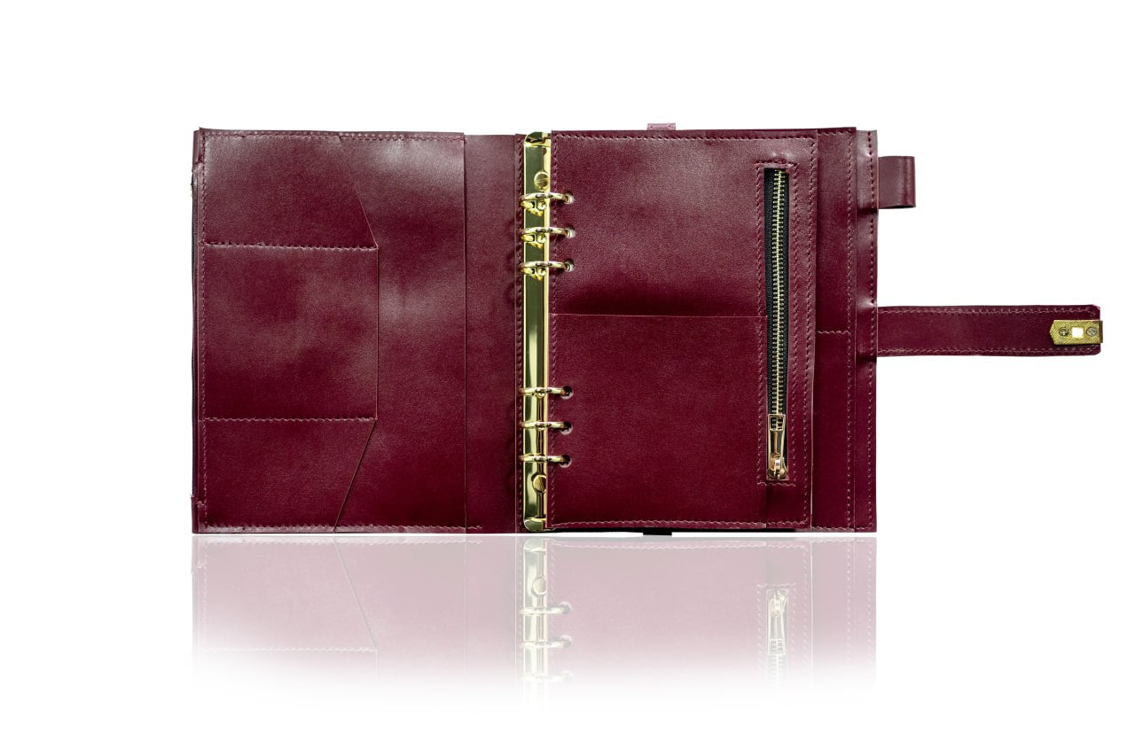 Leather cover A5 - for documents A5 and A4 size.