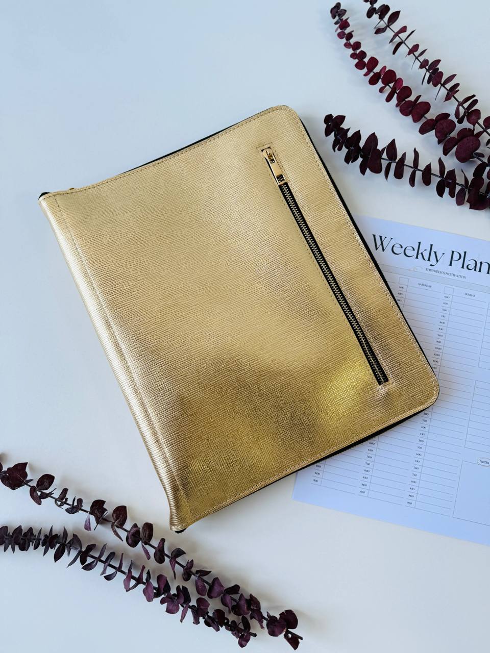 A4 Luxe Leather Organizer Padfolio