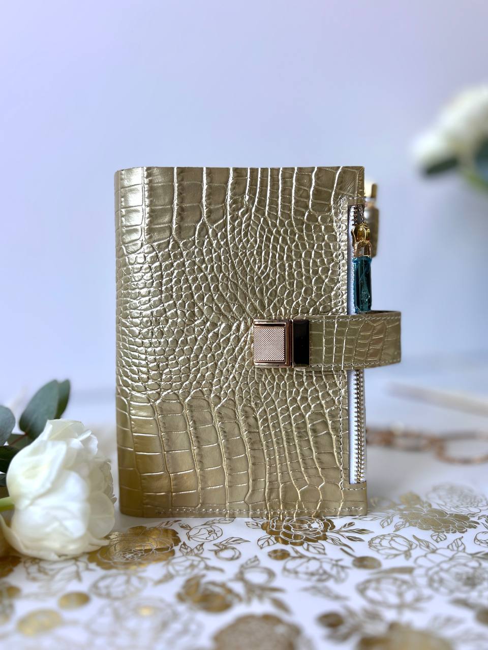 A6 leather double planner cover binder 6 rings binder, dated planner, leather planner, gift for her, medium size planner.