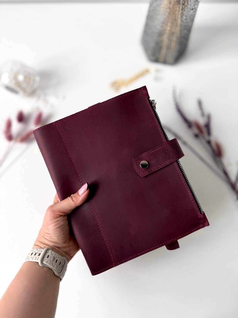 Leather Planner notebook cover A5, Leather Bullet Journal,Leather Sketchbook,Executive Leather Planner,Handmade Leather crazy horse.