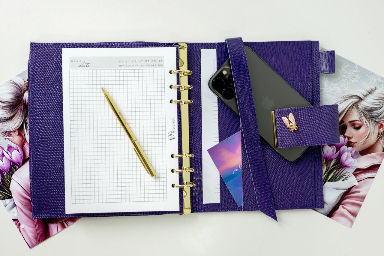 Natural Italian Leather Planner A5, Ringbuch a5, Leather template, A5 ring binder,Binder a5,Leather wallet template,Binder wallet.