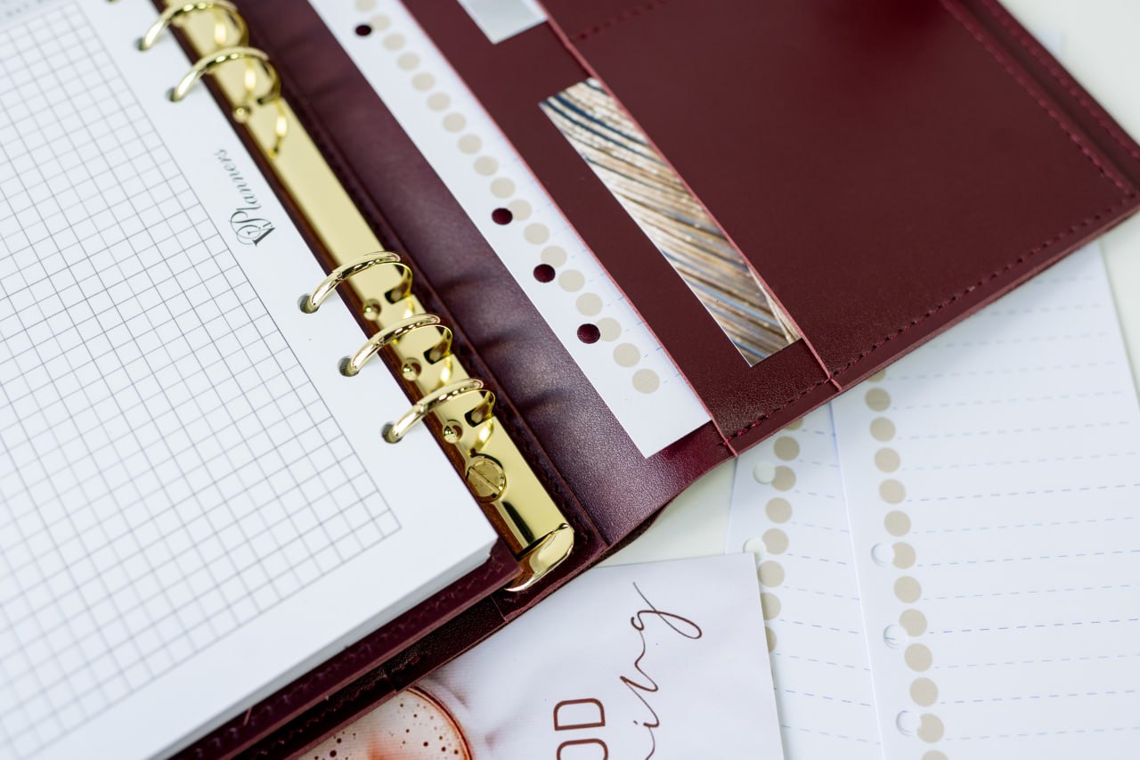 Leather cover A5 - for documents A5 and A4 size.