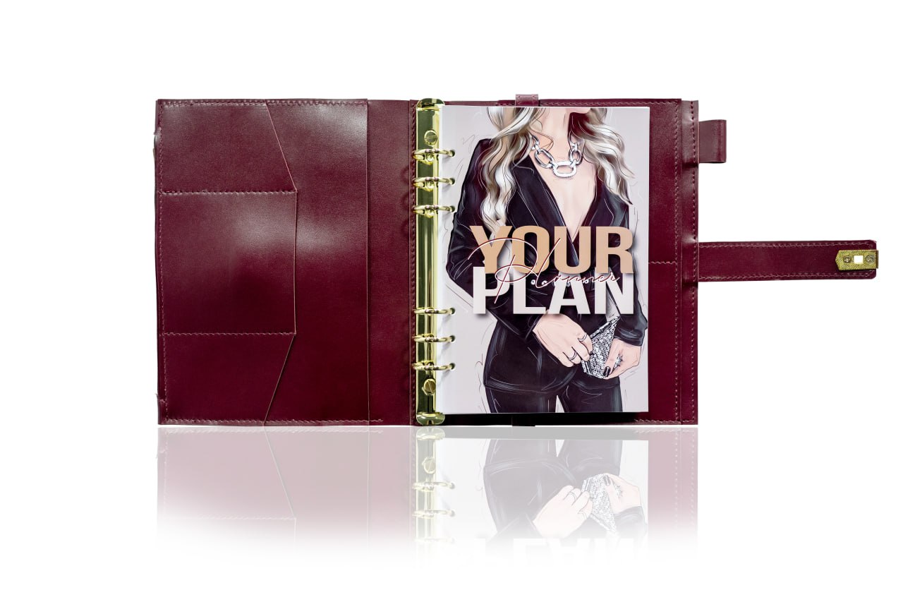 Leather cover A5 - for documents A5 and A4 size.
