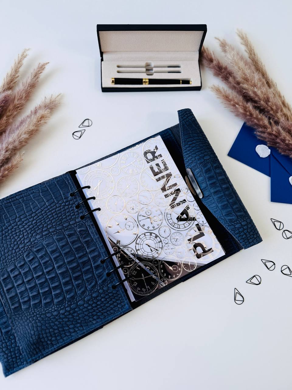 Rare blue 3d leather notebook cover A5.