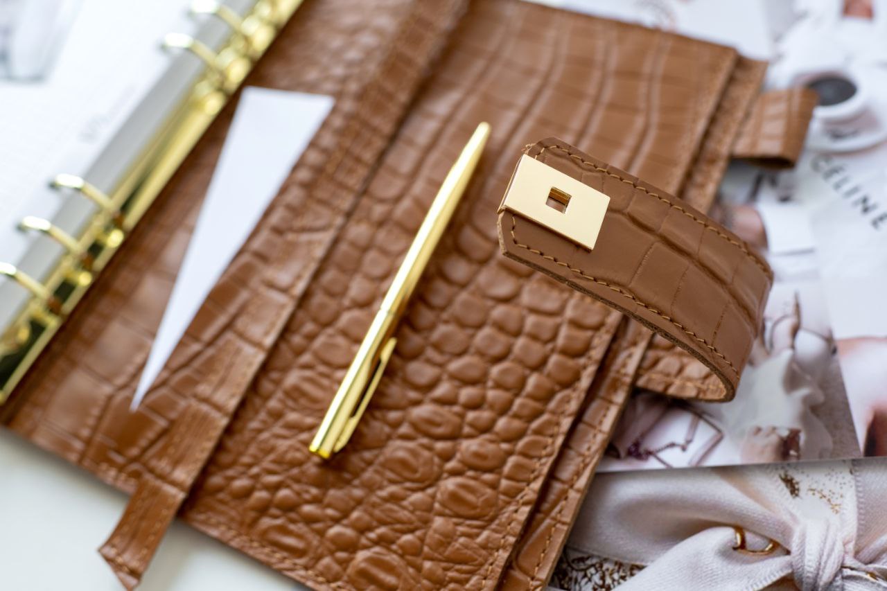 Elegant A5 Brown Leather Notebook Cover