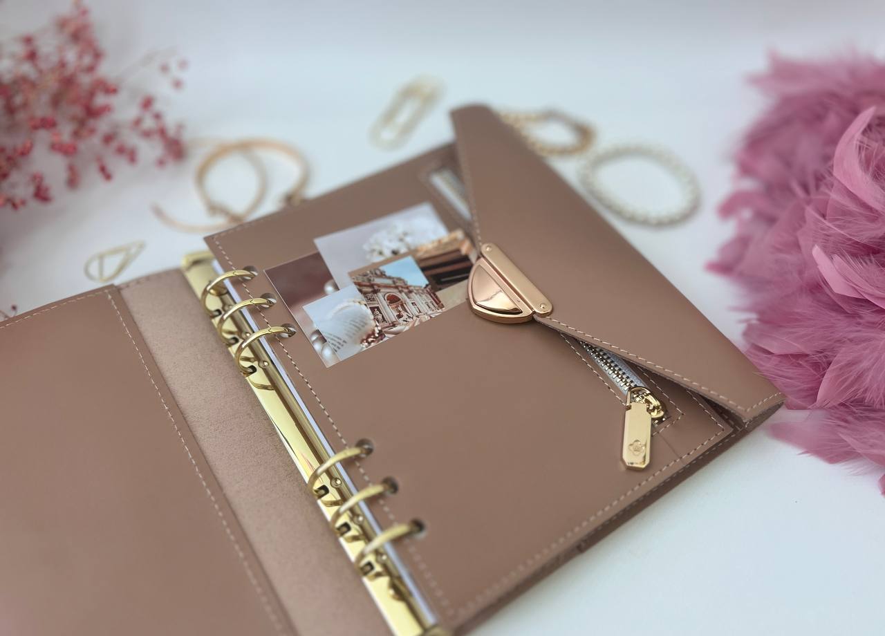 Natural Leather Planner A5, Leather template, A5 ring binder,Binder a5,Leather wallet template,Binder wallet.