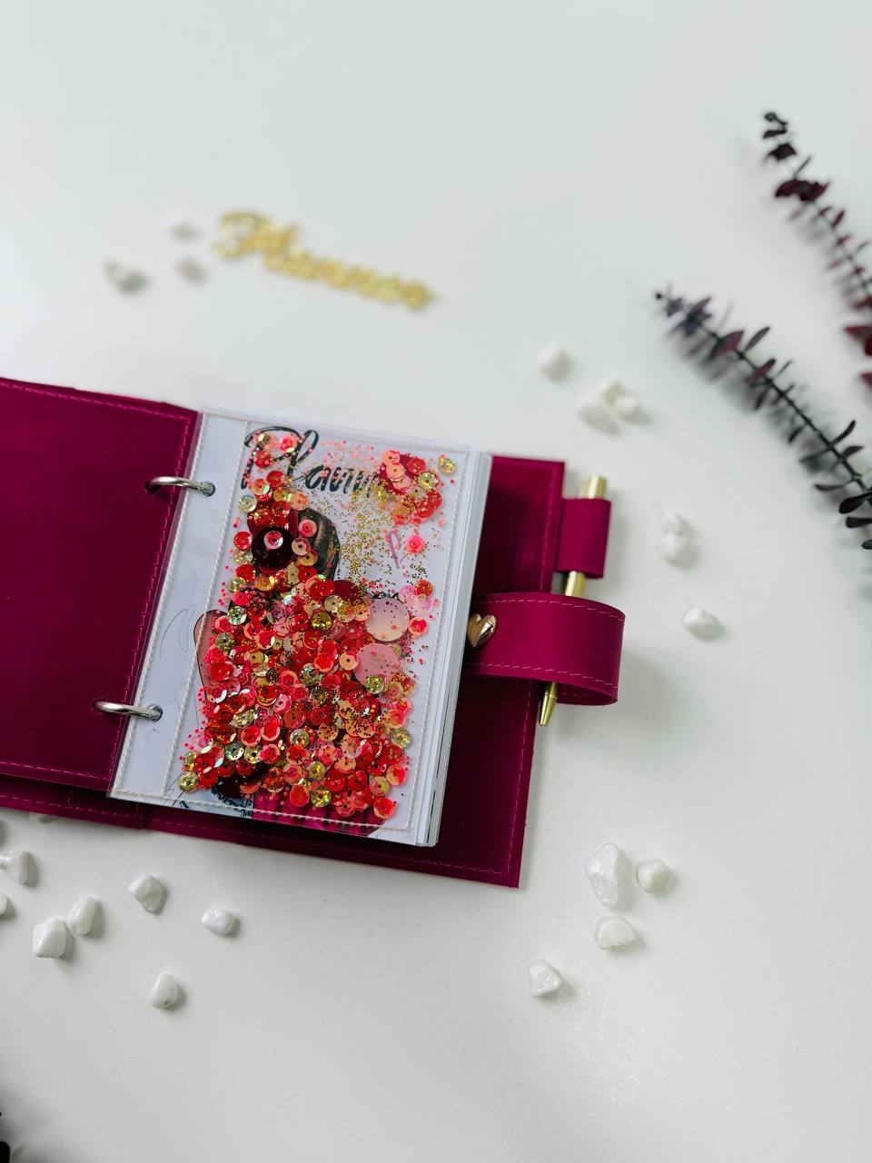 Leather mini notebook cover A7 binder,Planner A7 binder personal passport size, leather planner, planner binder 2 rings, diary for work.