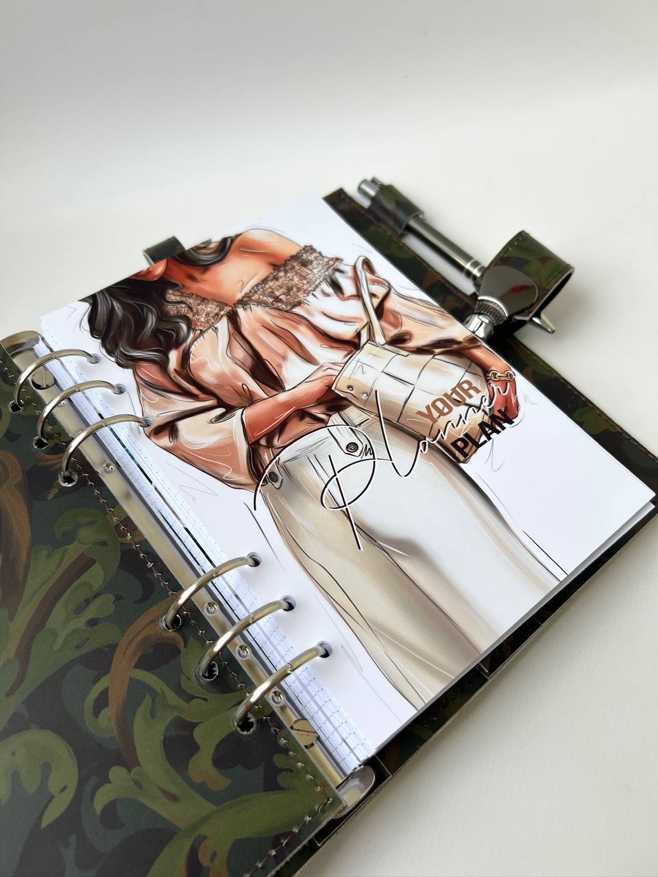 Cyprus, Limassol. Green leather planner A5.