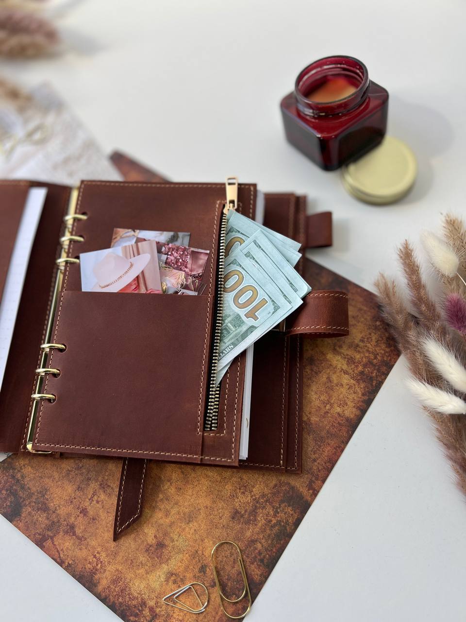 Leather Planner notebook cover A5, Leather Bullet Journal,Leather Sketchbook,Executive Leather Planner,Handmade Leather crazy horse.