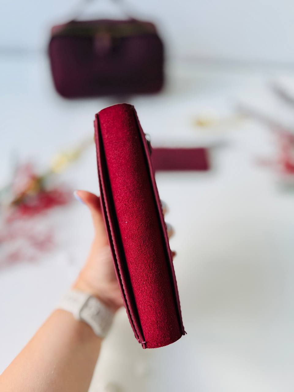 Luxury Leather Gift Set: Notebook, Wallet, Cosmetic Bag, Keychain - Personalized.