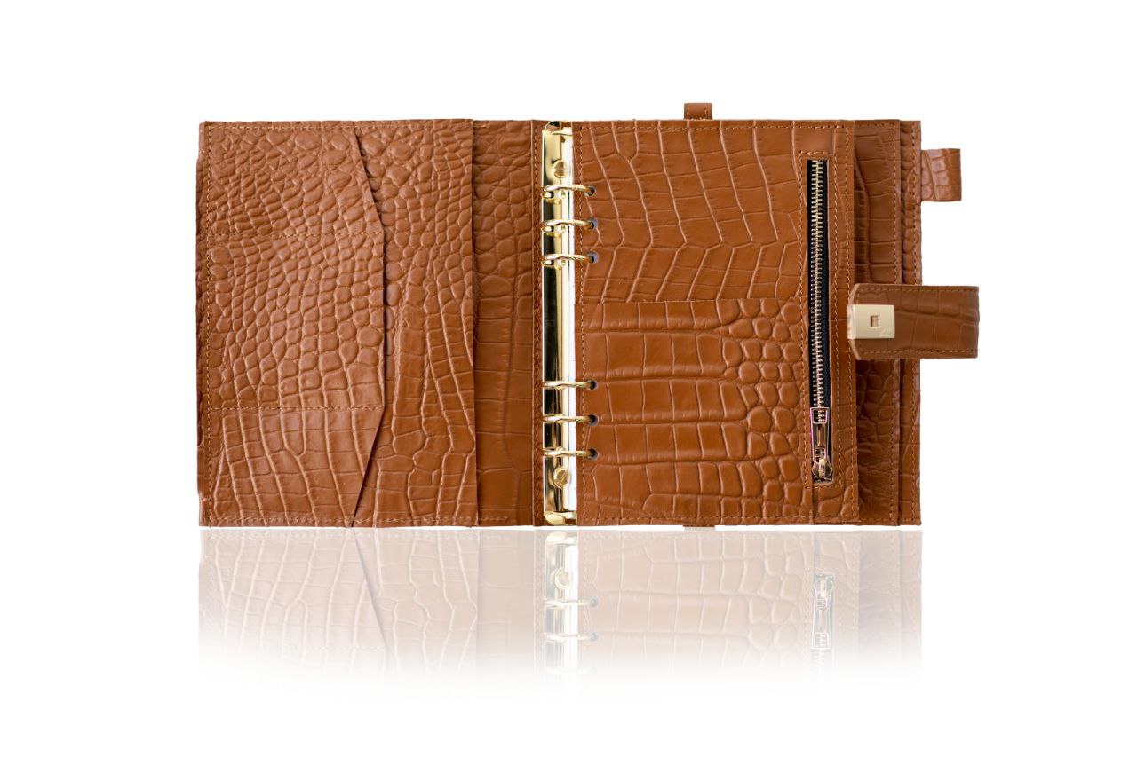 Elegant A5 Brown Leather Notebook Cover