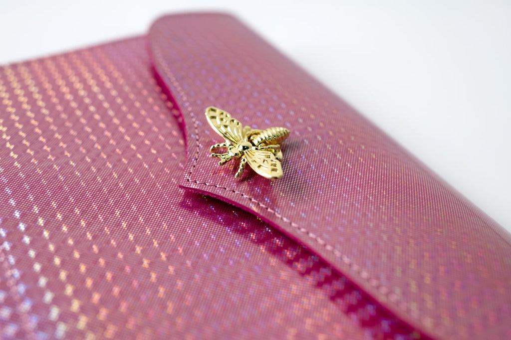 RARE holographic pink leather notebook cover A5. Natural Italian Leather Pink Planner A5, Leather template, A5 ring binder,Binder a5.