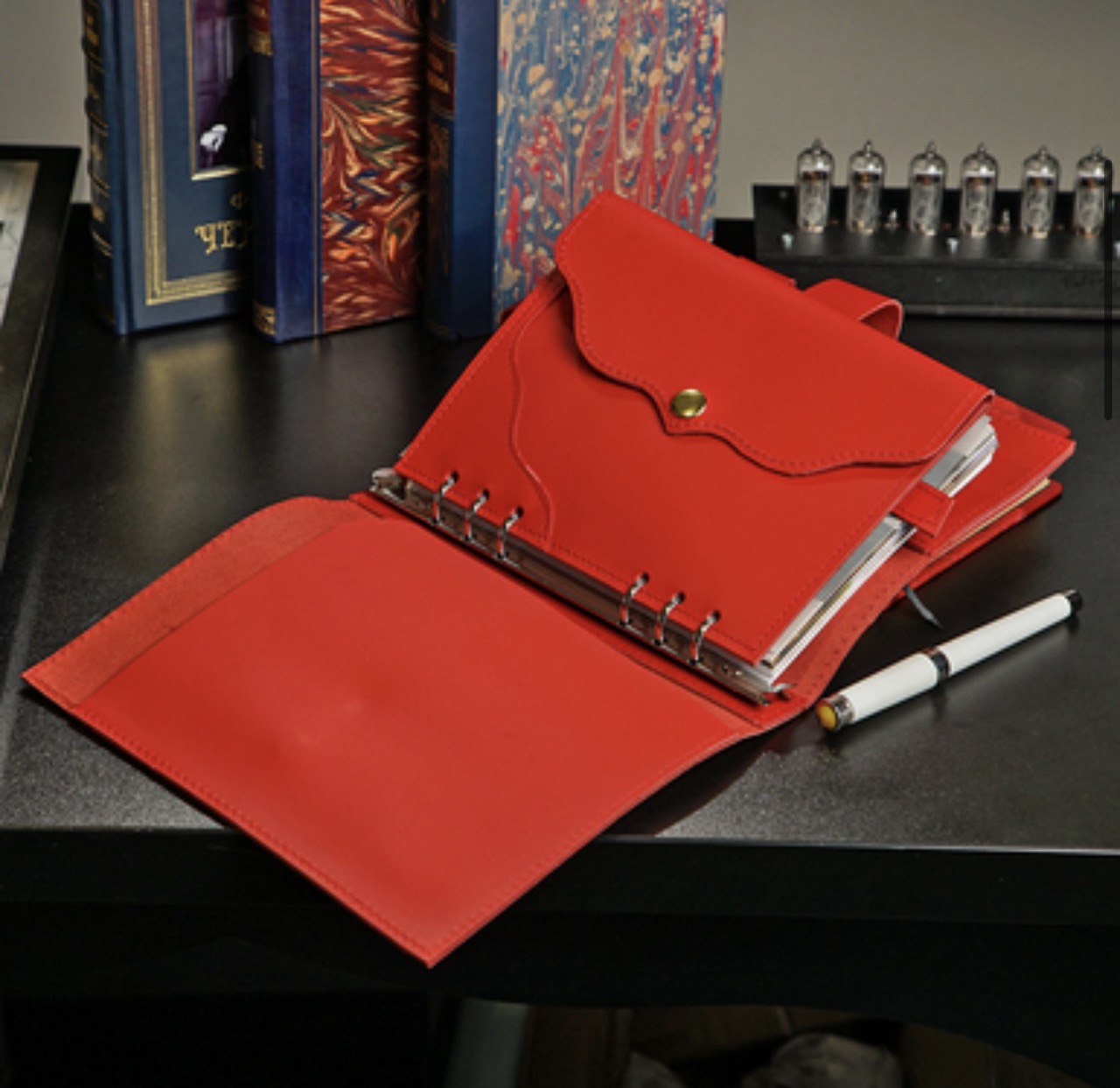 Cyprus, Limassol,  stationery items. Leather notebook cover A5,  classic collection.
