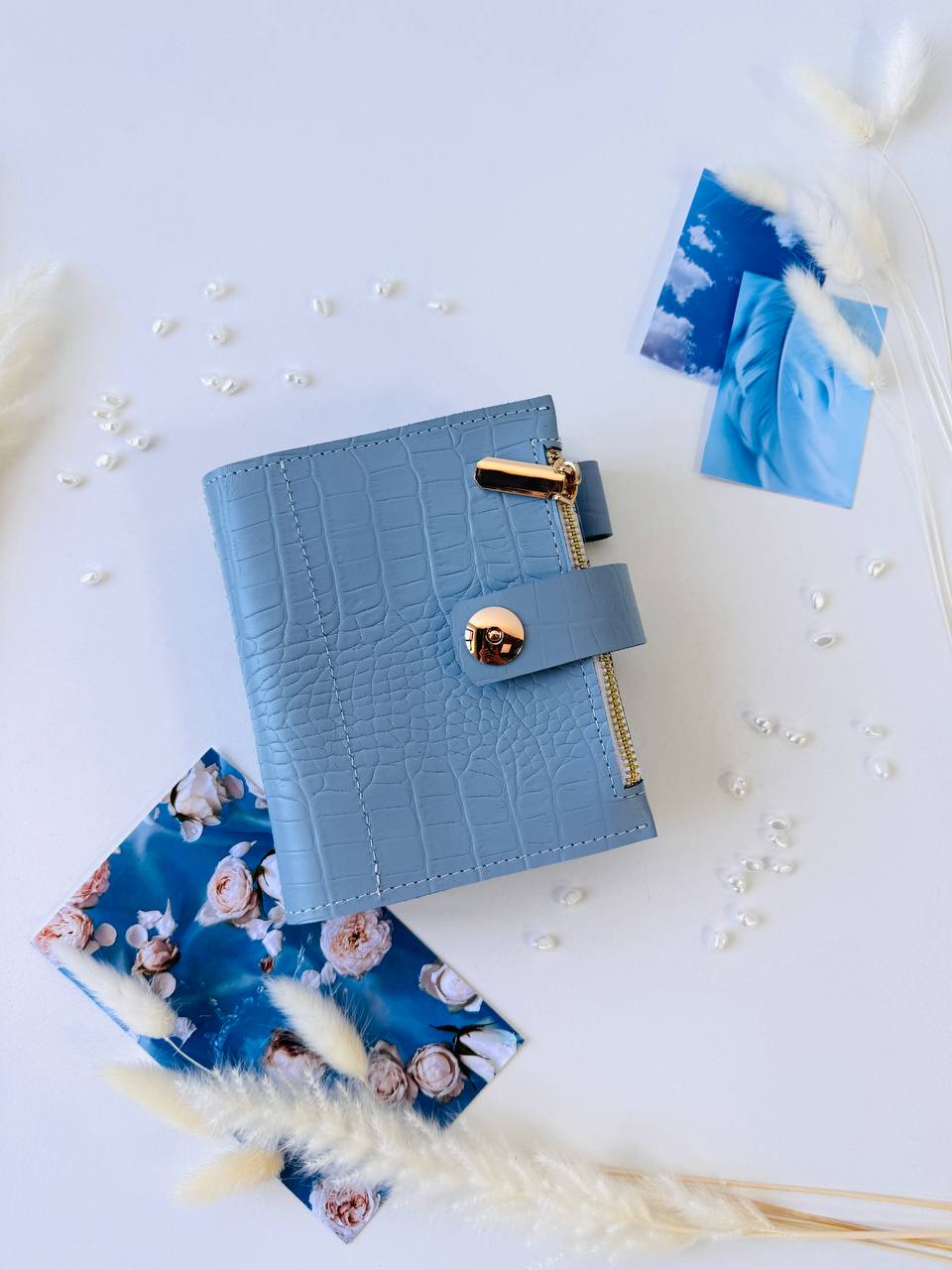 Leather mini notebook cover A7 binder,Planner A7 binder personal size, leather planner, planner binder 2 rings, time diary for work