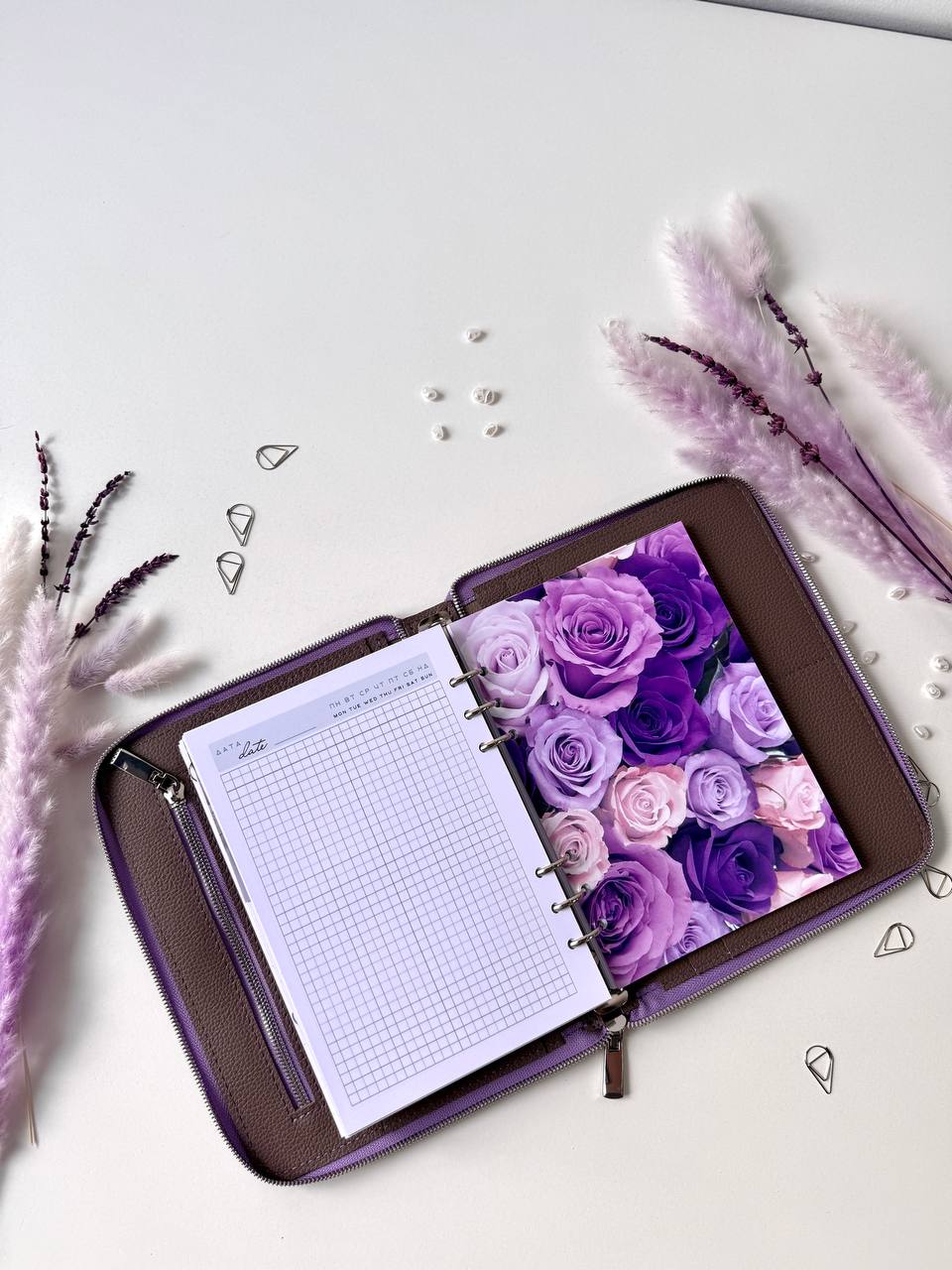 Leather zipper notebook. Natural Leather Planner A5, Ringbuch a5, Leather template, A5 ring binder,Binder a5,Leather wallet template,Binder