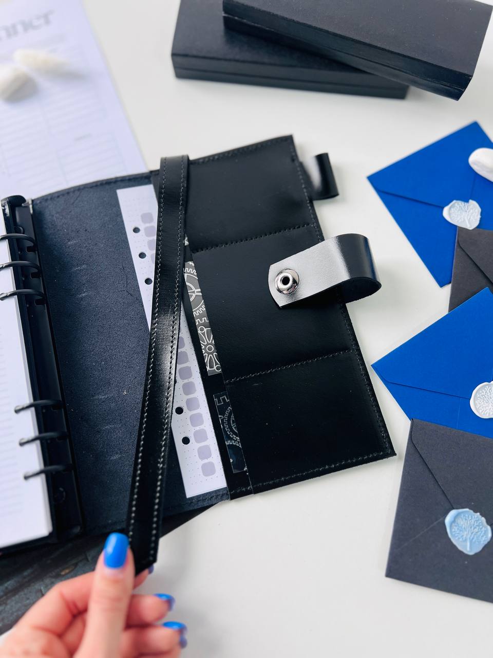 Leather classic notebook cover A5 with binder 6 rings, Leather template, A5 ring binder, Leather wallet template,Binder wallet.