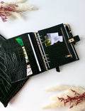 Marble green leather set folder for documents a4 and notebook a5. Together cheaper.