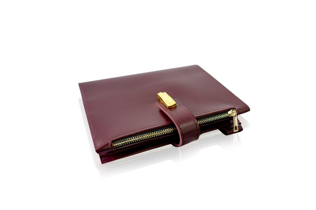 Cyprus, Limassol. Leather cover A5 - for documents A5 and A4 size.