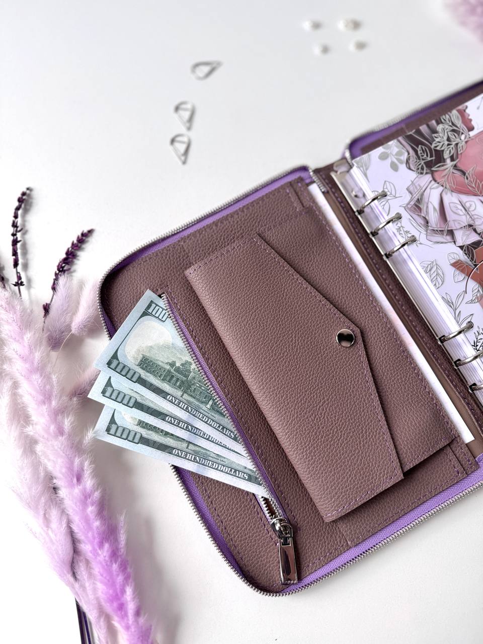 Leather zipper notebook. Natural Leather Planner A5, Ringbuch a5, Leather template, A5 ring binder,Binder a5,Leather wallet template,Binder