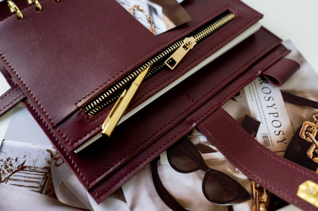 Leather cover A5 - for documents A5 and A4 size.