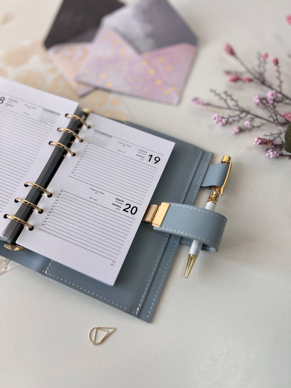 A6 NEW SIZE leather double planner cover binder 6 rings binder, dated planner, leather planner, gift for her, medium size planner. Dated 2026.