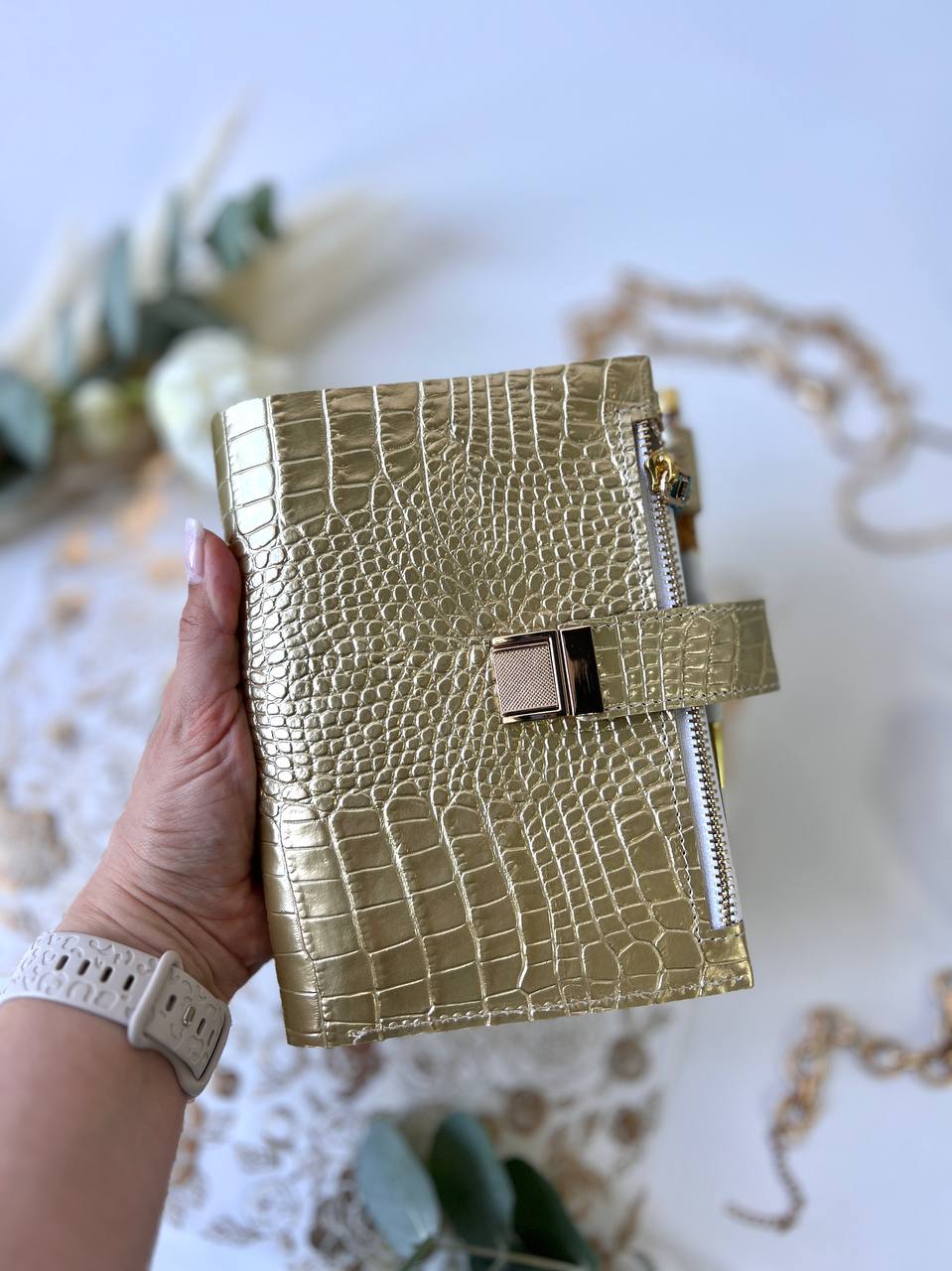 A6 NEW SIZE leather double planner cover binder 6 rings binder, dated planner, leather planner, gift for her, medium size planner.