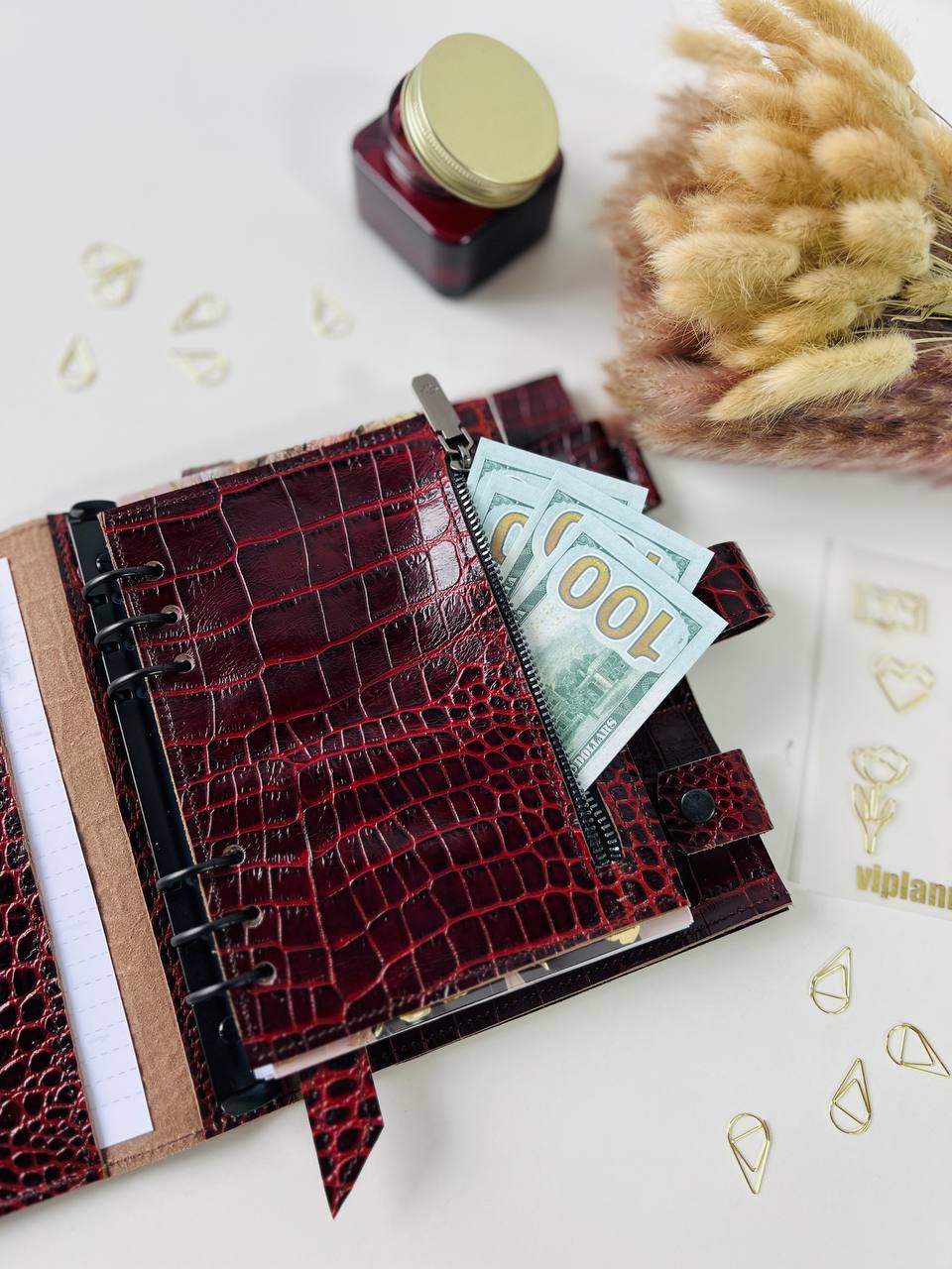 3 in 1 rare brown leather planner A5.