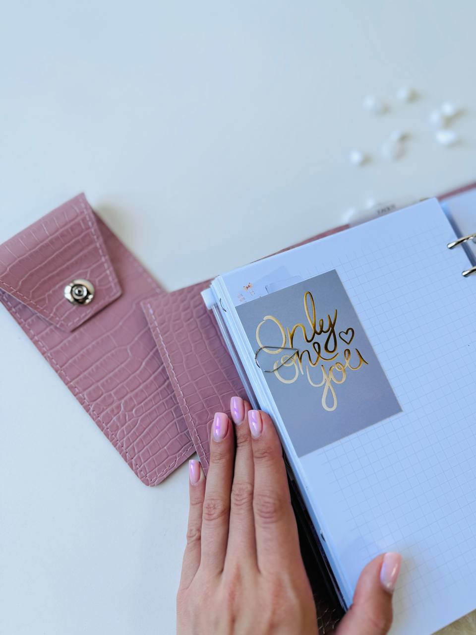 Gift set leather notebook cover A5 with pencil case.