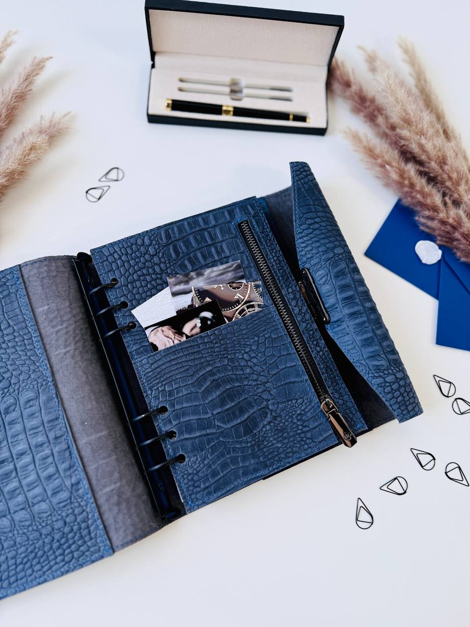 Cyprus, Limassol. Rare blue 3d leather notebook cover A5.