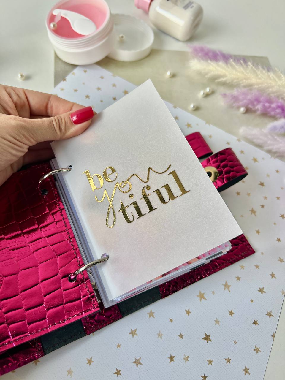 Leather mini notebook cover A7 binder,Planner A7 binder personal passport size, leather planner, planner binder 2 rings, diary for work.