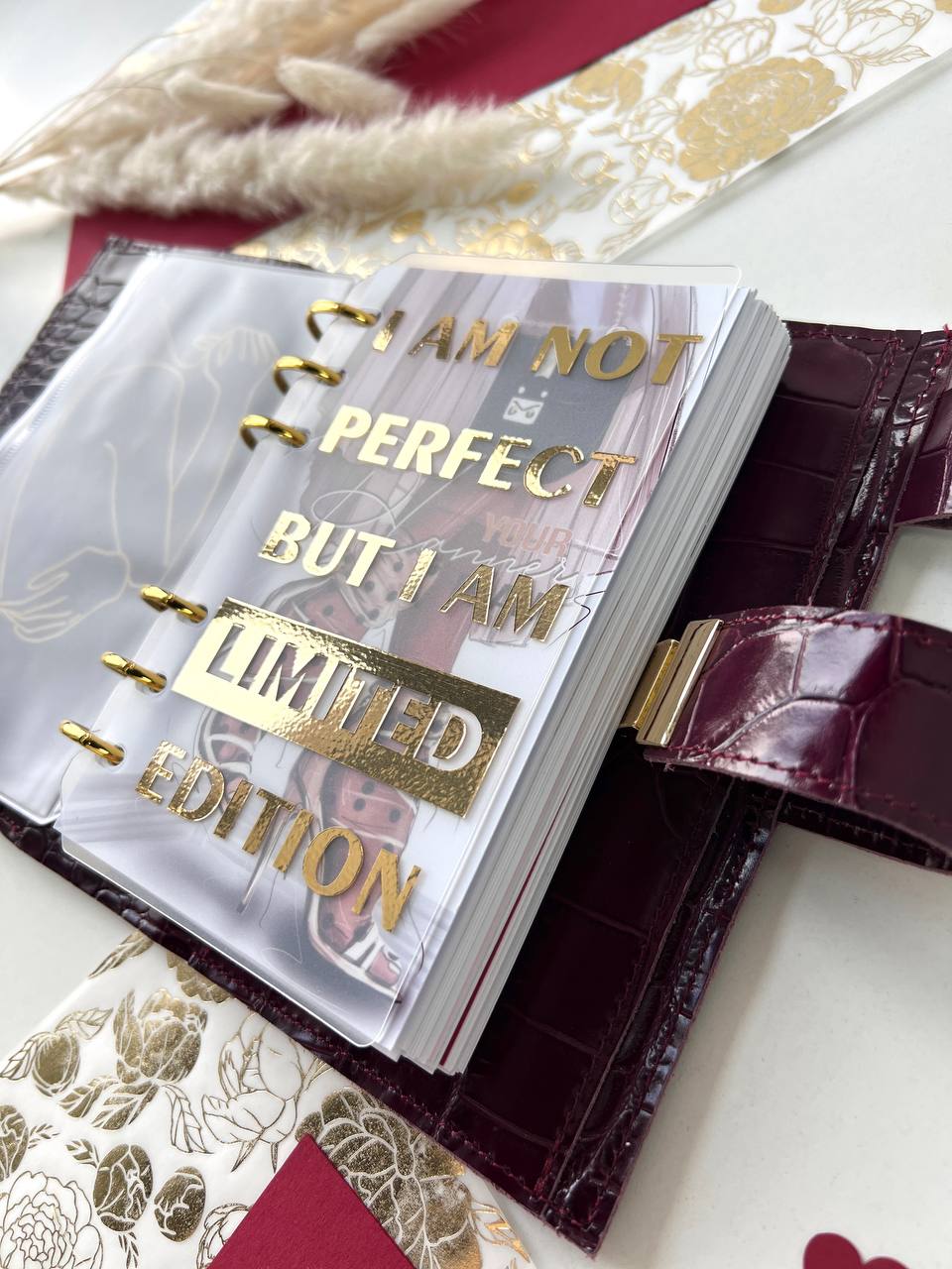 A6 NEW SIZE leather double planner cover binder 6 rings binder, dated planner, leather planner, gift for her, medium size planner.