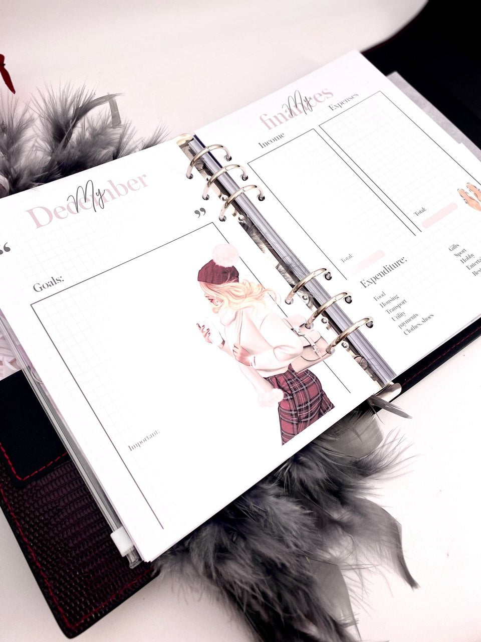 Cyprus,  Limassol. Italian Leather Planner A5, gift for her, perfect planner, Ring Planner Agenda A5 Six Ring Planner and Ring Personal Planner.