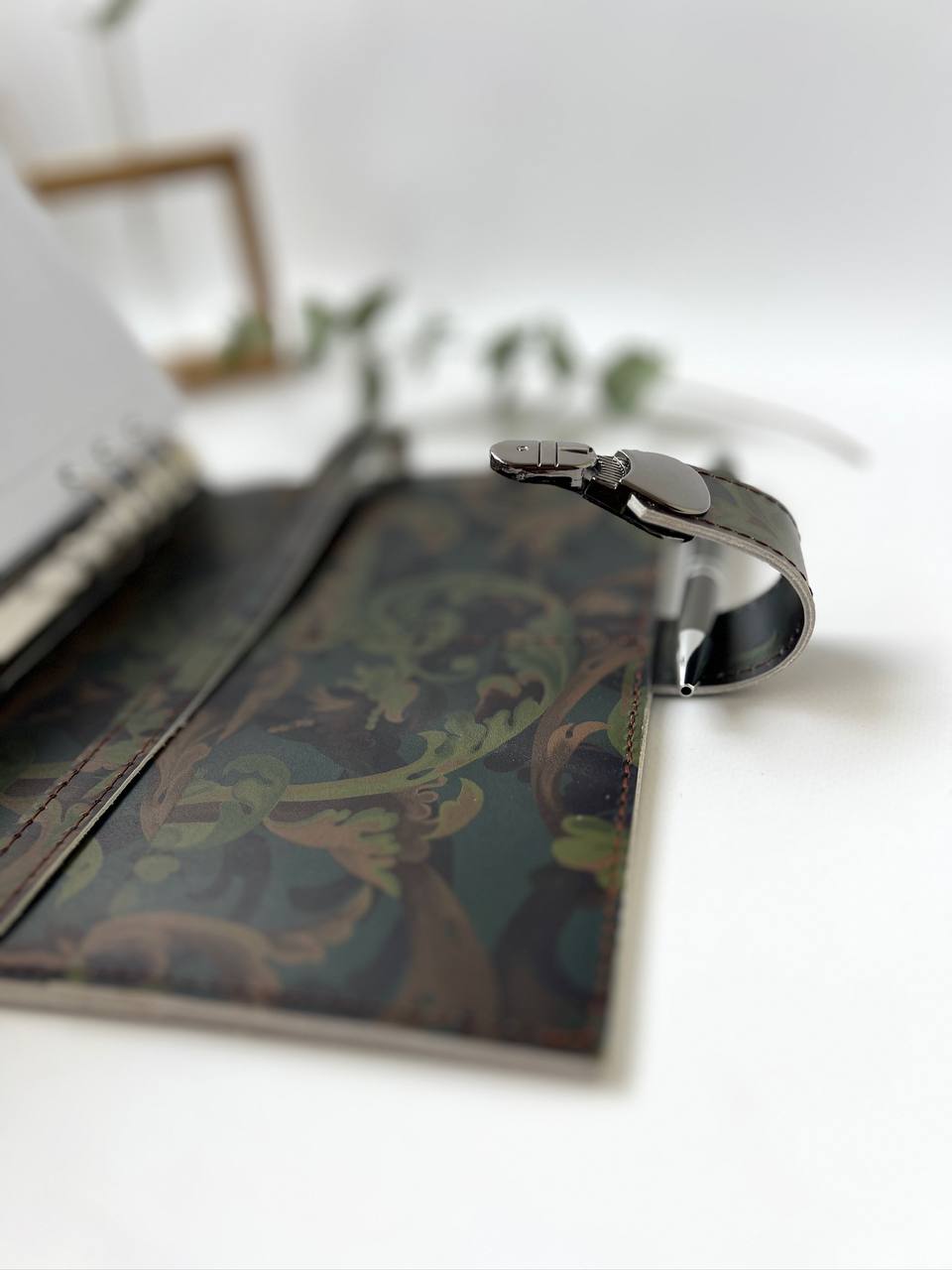 Cyprus, Limassol. Green leather planner A5.