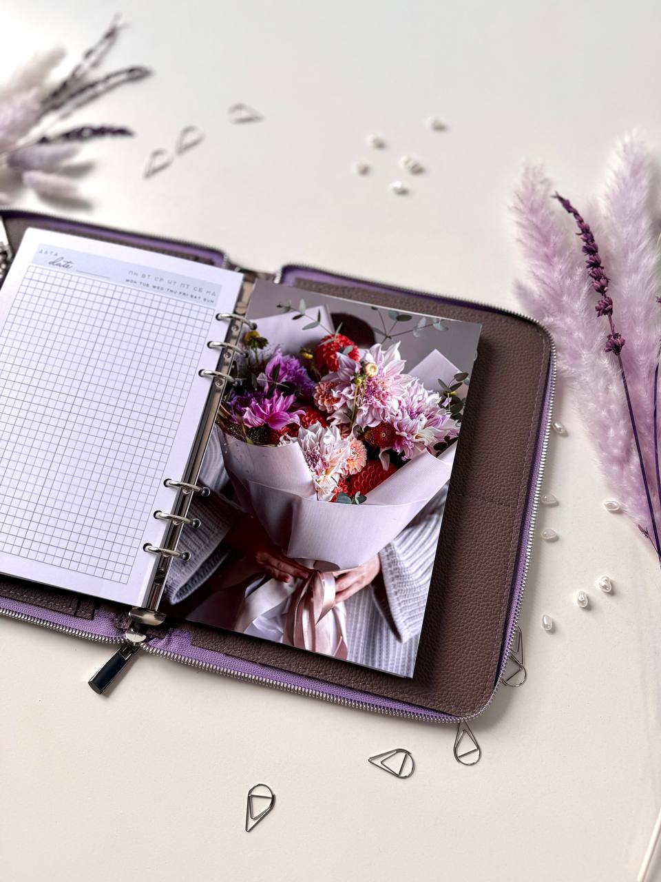 Leather zipper notebook. Natural Leather Planner A5, Ringbuch a5, Leather template, A5 ring binder,Binder a5,Leather wallet template,Binder