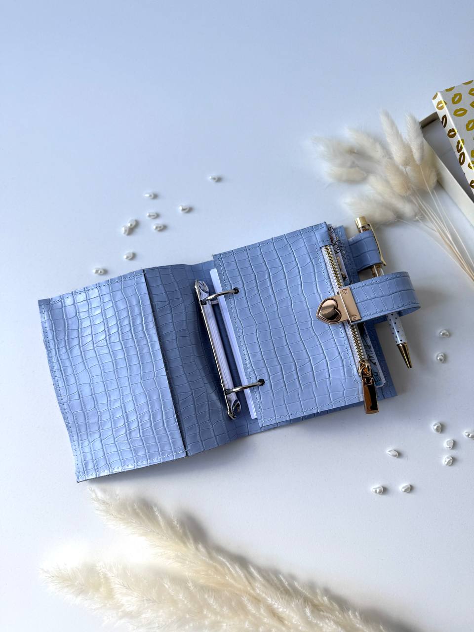 Leather mini planner A7, mini planner,personal size, study stationery, passport size notebook, leather wallet binder planner daily.